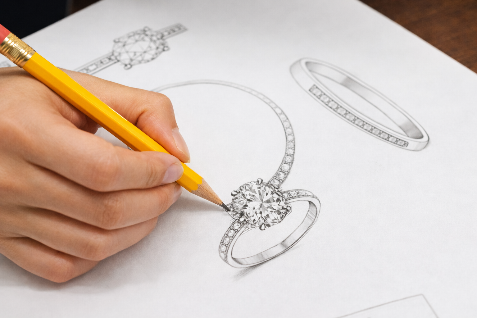 Three Stone Moissanite Rings