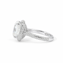 5 Carat Long Cushion Cut Moissanite Pave Ring