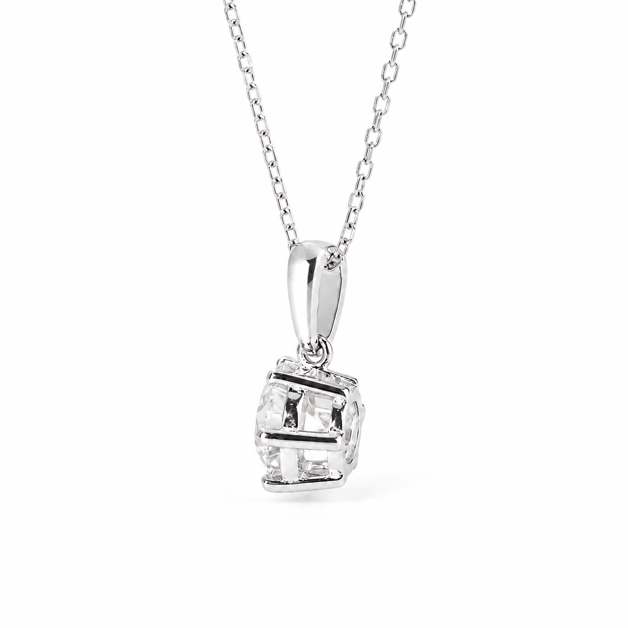 2 Carat Moissanite Solitaire Necklace