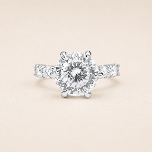 5 Carat Portuguese Cut Moissanite Dress Ring