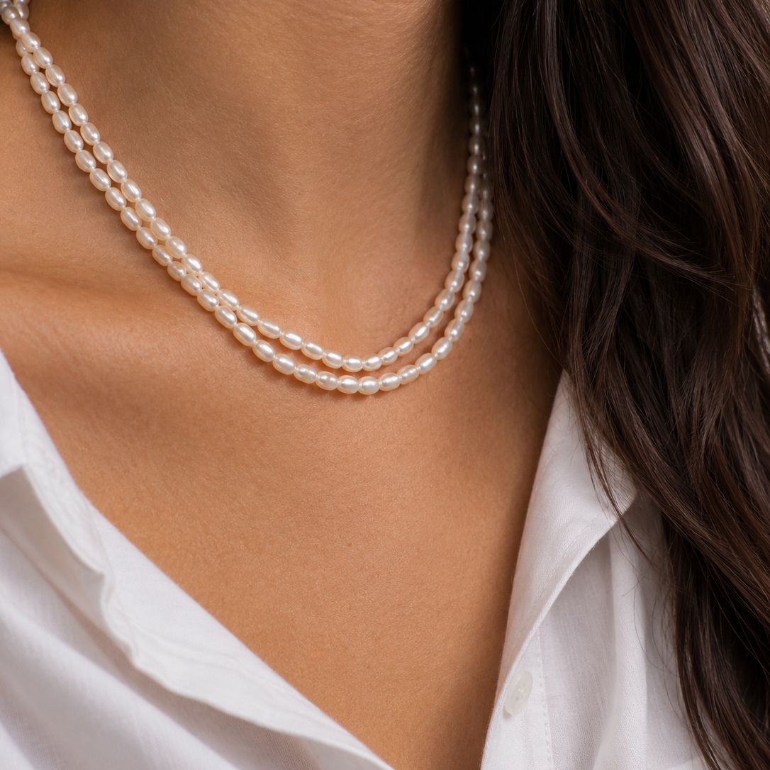 Double Layered Pearl Necklace