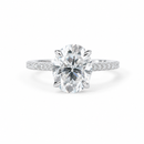 3 Carat Oval Cut Moissanite Pave Ring