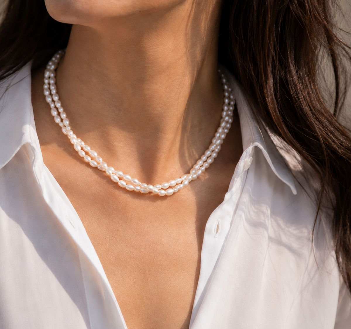 Double Layered Pearl Necklace