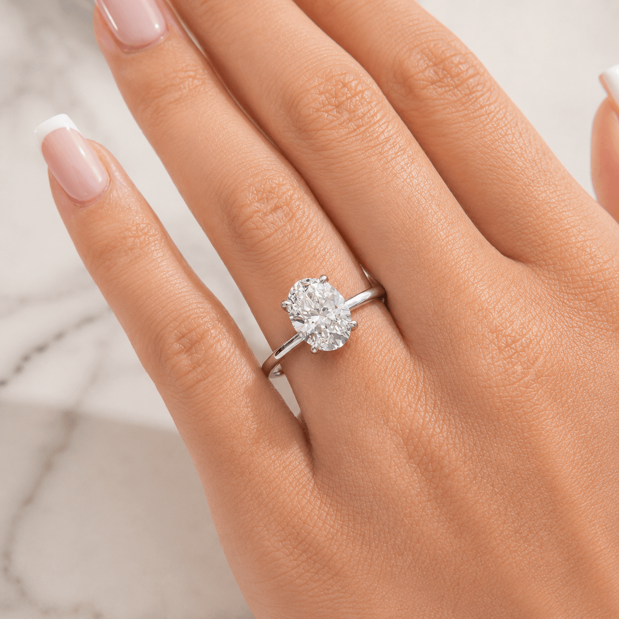 2.5 Carat Oval Cut Moissanite Ring