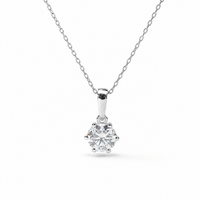 2 Carat Moissanite Solitaire Necklace