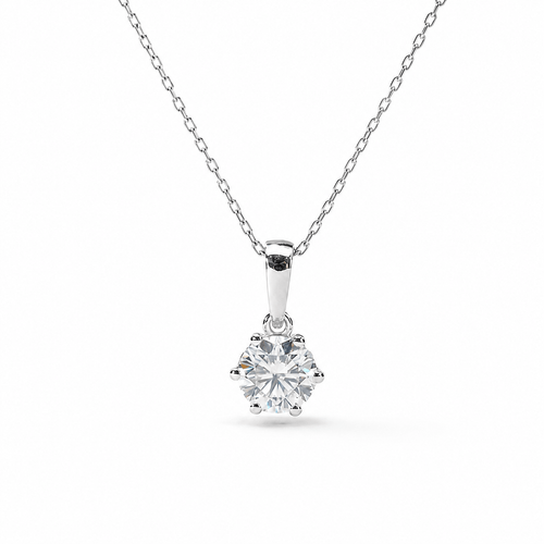 2 Carat Moissanite Solitaire Necklace