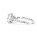 3 Carat Oval Cut Moissanite Pave Ring