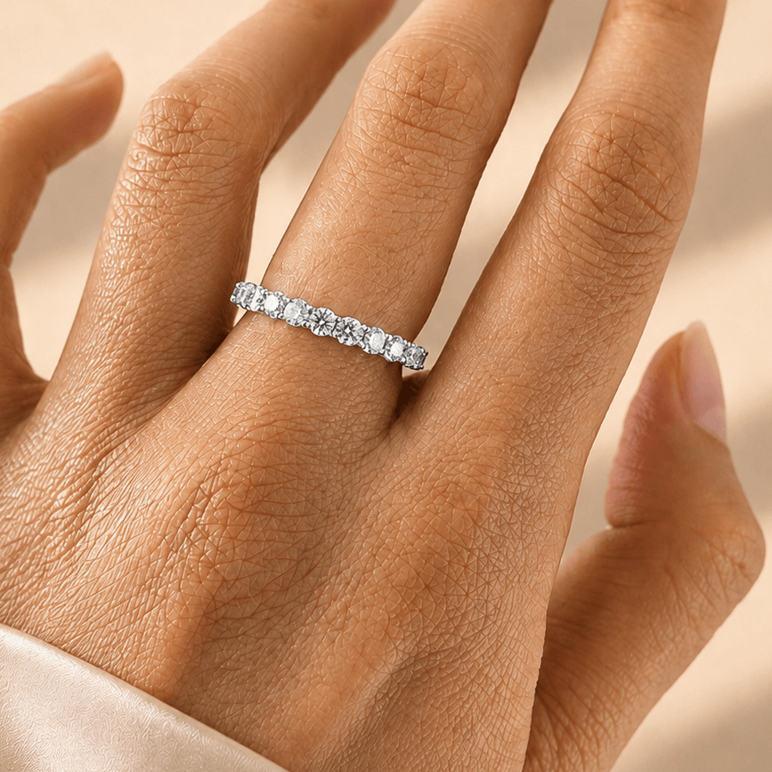 Full Eternity Moissanite Ring