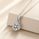 2 Carat Moissanite Solitaire Necklace
