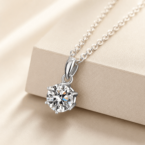 2 Carat Moissanite Solitaire Necklace