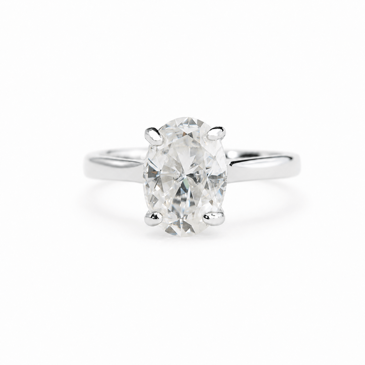 2.5 Carat Oval Cut Moissanite Ring