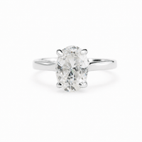2.5 Carat Oval Cut Moissanite Ring