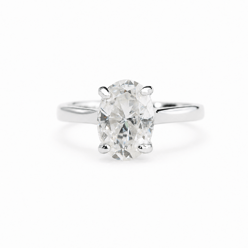 2.5 Carat Oval Cut Moissanite Ring