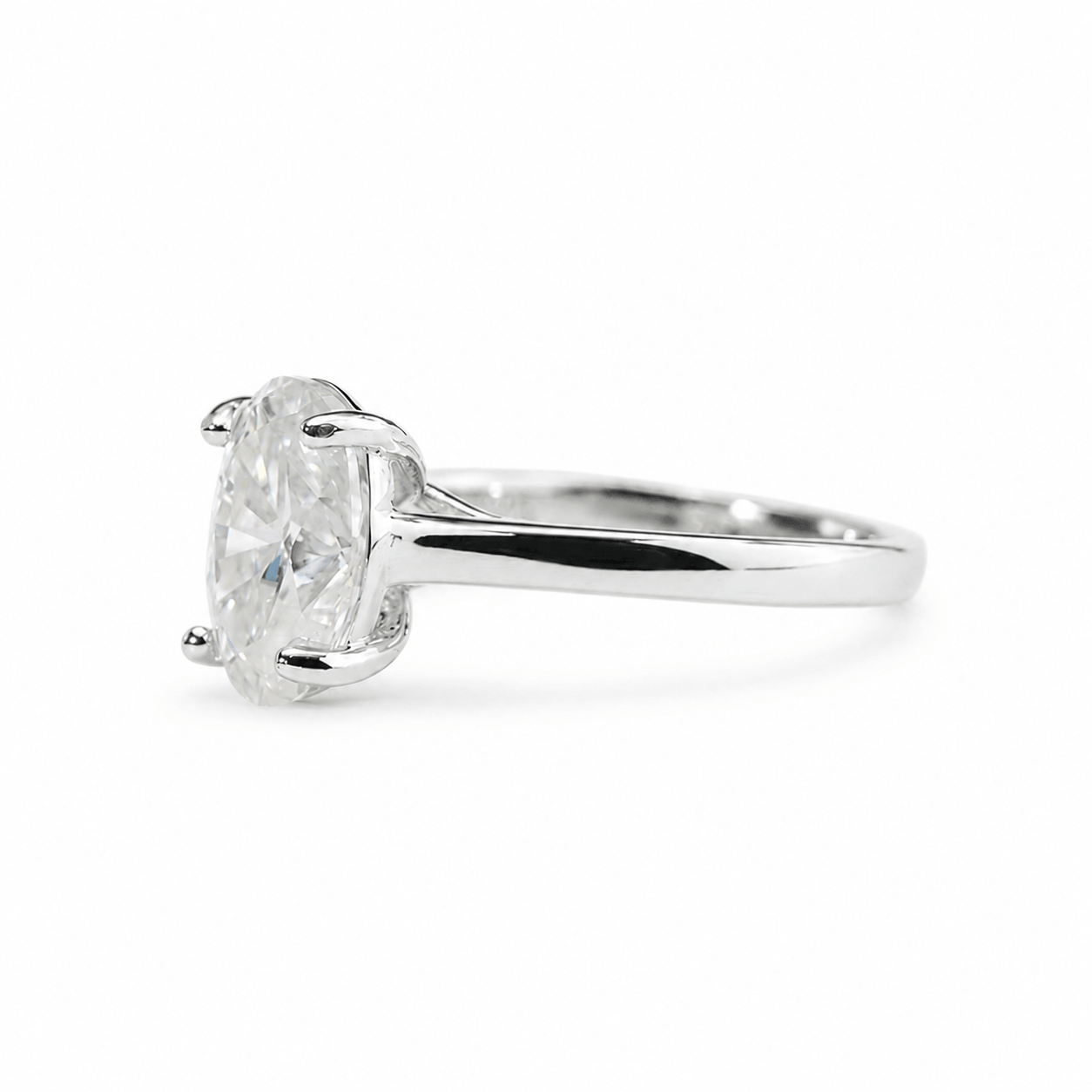 2.5 Carat Oval Cut Moissanite Ring