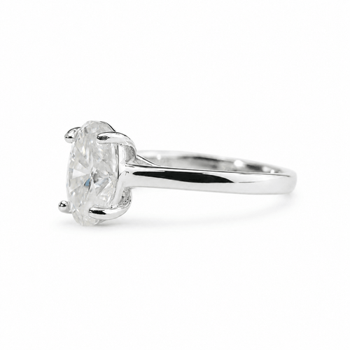 2.5 Carat Oval Cut Moissanite Ring