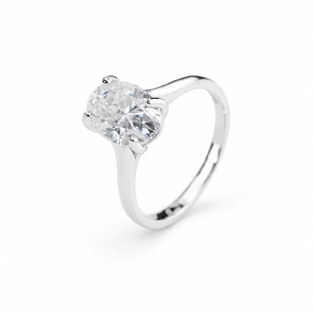 2.5 Carat Oval Cut Moissanite Ring