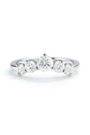 Arc Moissanite Half Eternity Ring 5