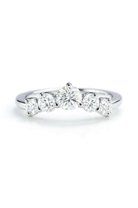 Arc Moissanite Half Eternity Ring
