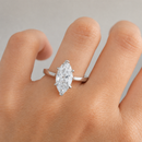 3 Carat Marquise Moissanite Ring