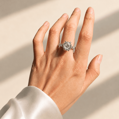 5 Carat Portuguese Cut Moissanite Dress Ring