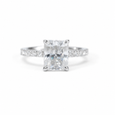 4 Carat Radiant Cut Moissanite Pave Ring