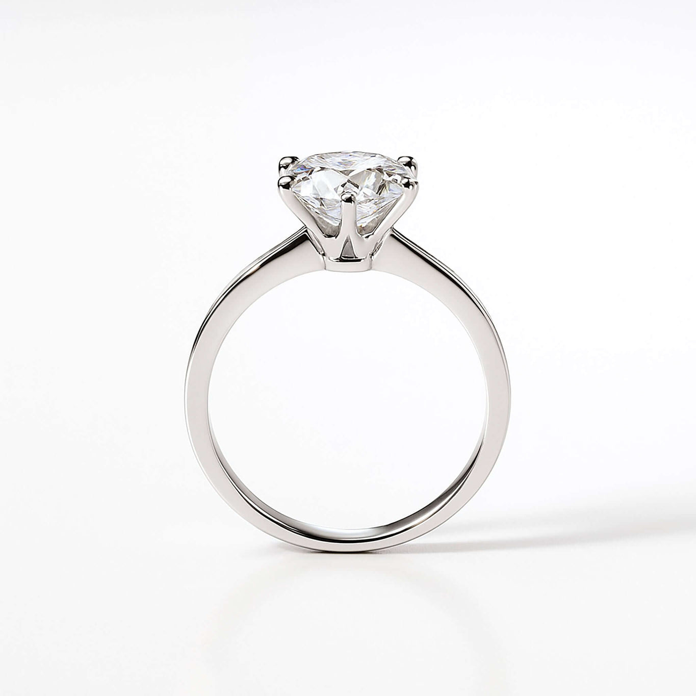 1 Carat Classic Moissanite Solitaire Ring