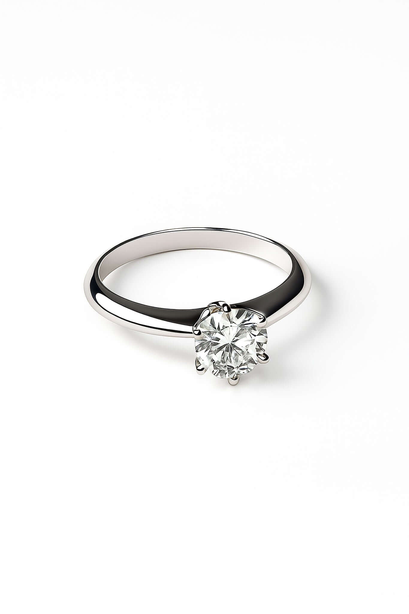1 Carat Classic Moissanite Solitaire Ring