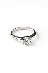 1 Carat Classic Moissanite Solitaire Ring