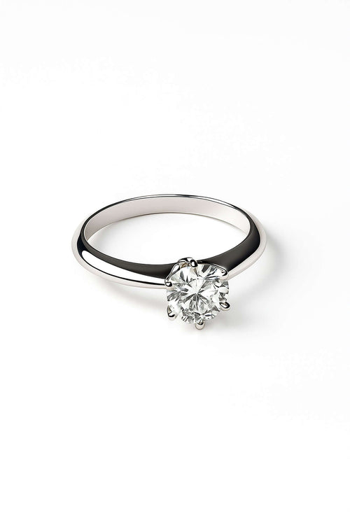 Classic Moissanite Solitaire Ring (1 ct) 5