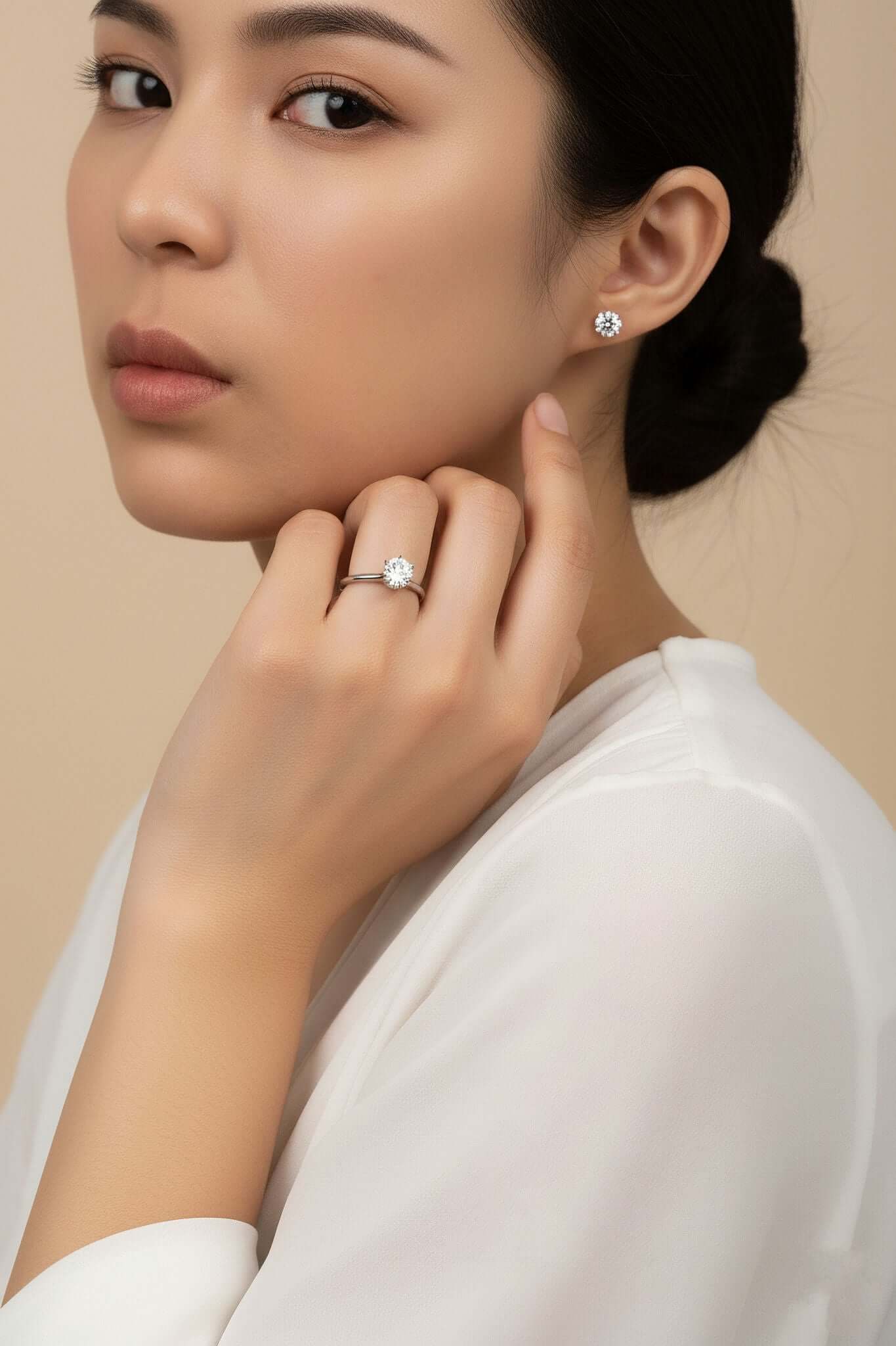 Classic Moissanite Solitaire Ring (1 ct) 5