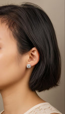 Courtside Halo Moissanite Studs