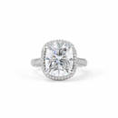 5 Carat Long Cushion Cut Moissanite Pave Ring