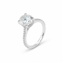 3 Carat Oval Cut Moissanite Pave Ring