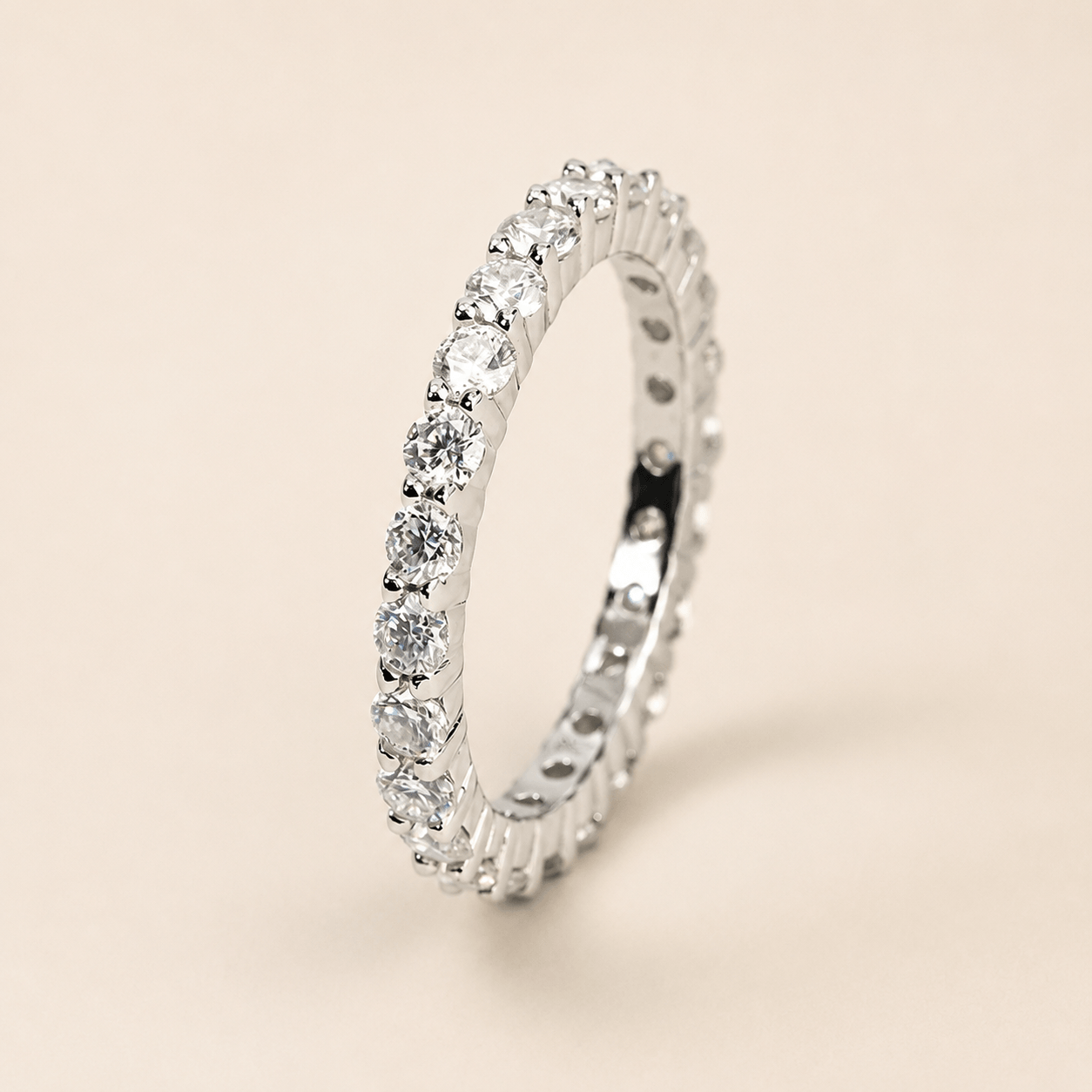 Full Eternity Moissanite Ring
