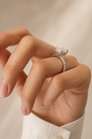 4 Carat Radiant Cut Moissanite Pave Ring