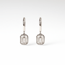 Emerald - Cut Moissanite Hoop