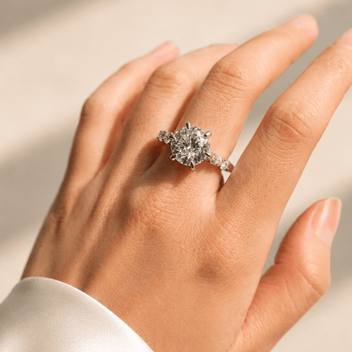 5 Carat Portuguese Cut Moissanite Dress Ring