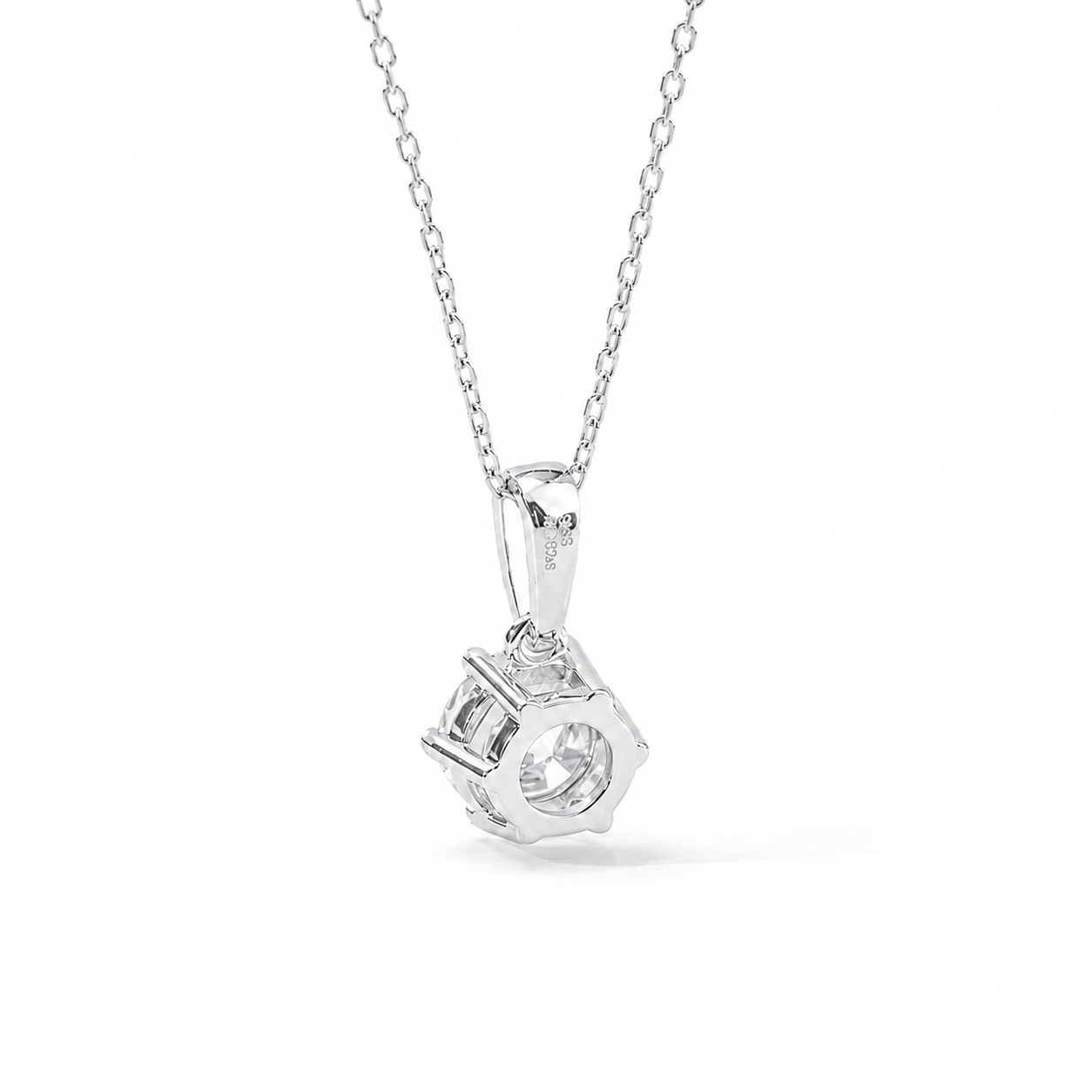 2 Carat Moissanite Solitaire Necklace
