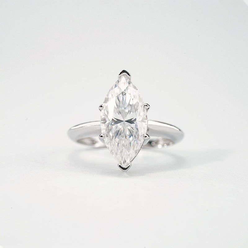 3 Carat Marquise Moissanite Ring