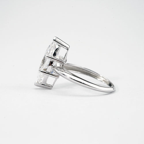 3 Carat Marquise Moissanite Ring
