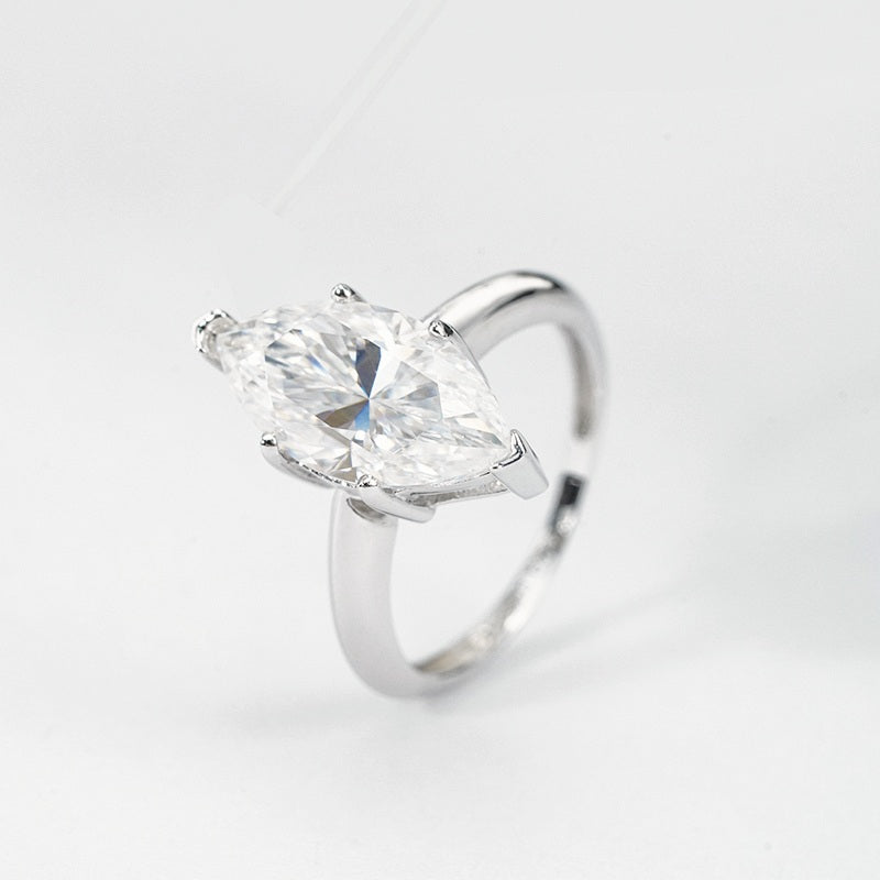 3 Carat Marquise Moissanite Ring