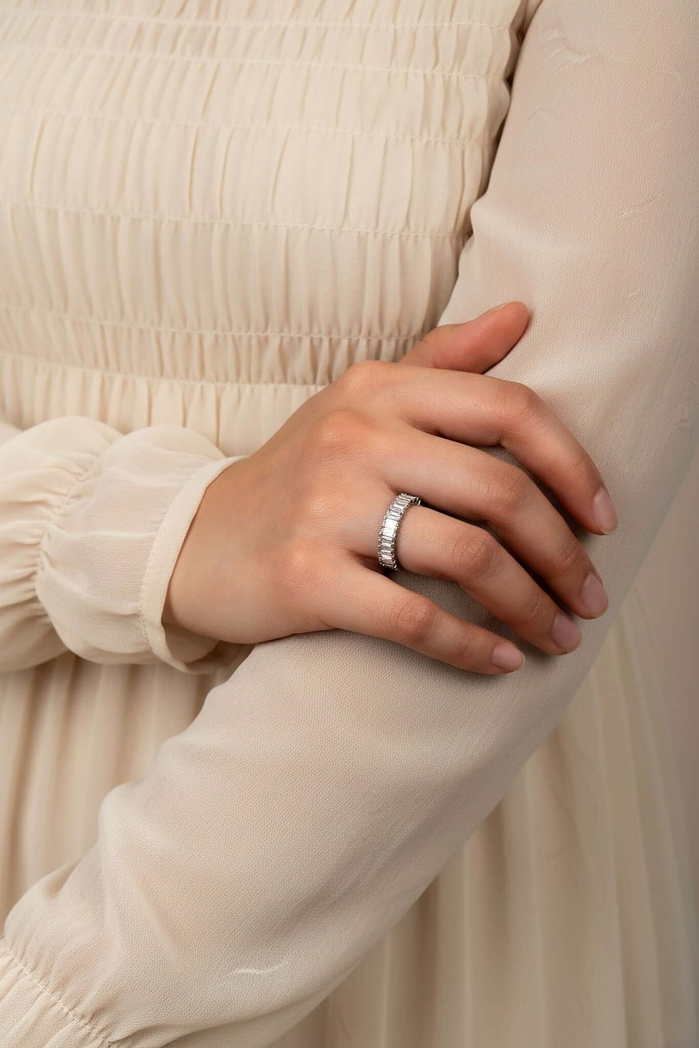 Moissanite Baguette Ring 5
