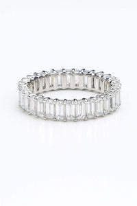 Moissanite Baguette Ring