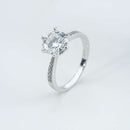 Moissanite Pavé Solitaire Ring 5