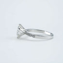 Moissanite Pavé Solitaire Ring 5