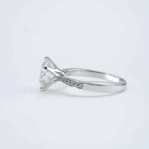 Moissanite Pavé Solitaire Ring 5
