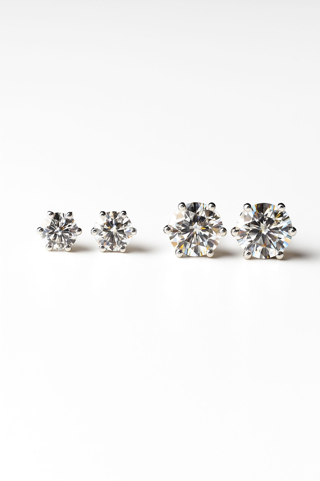Moissanite Solitaire Studs