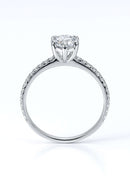 Pear - Cut Pave Moissanite Ring 5