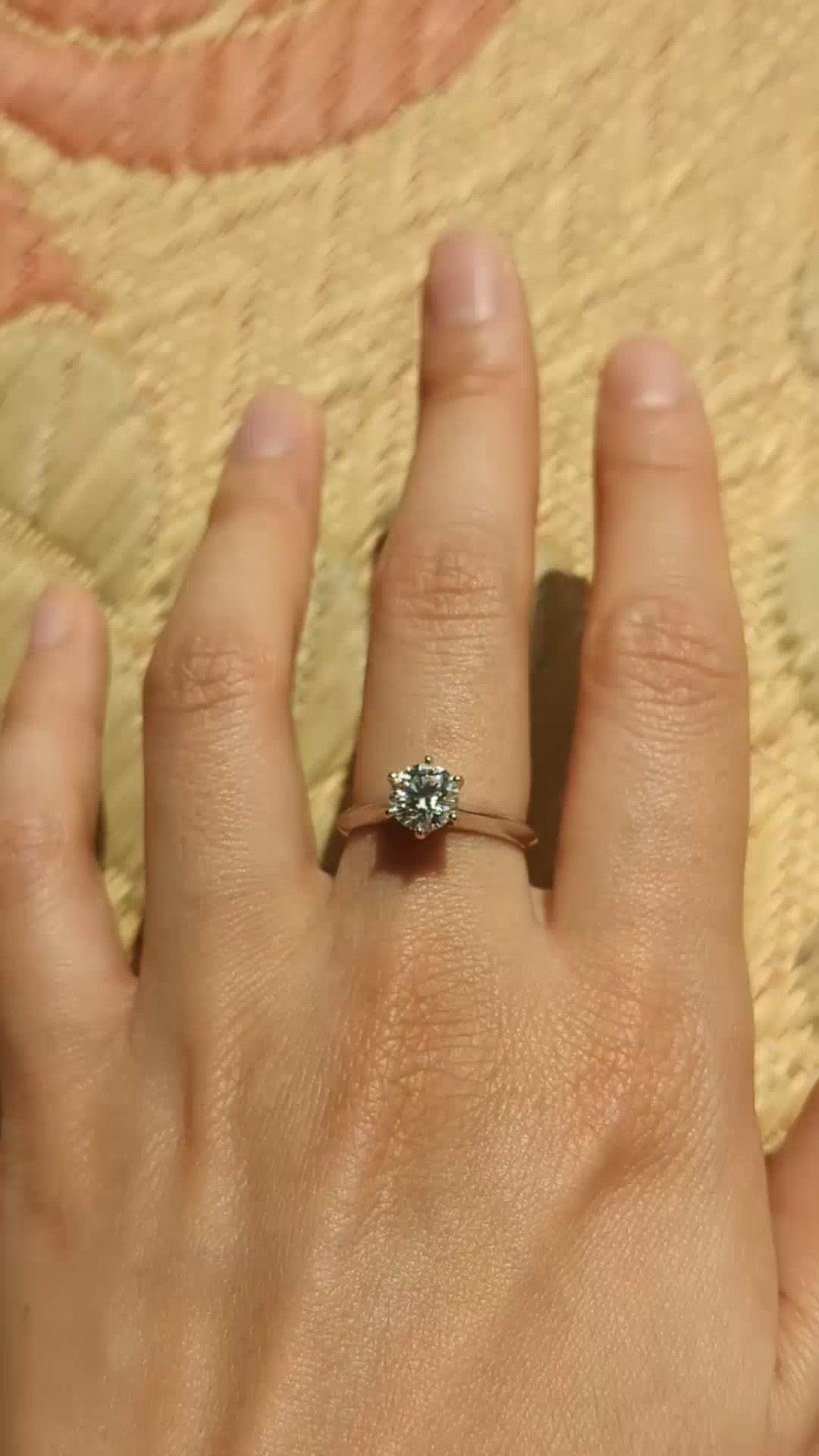 1 Carat Classic Moissanite Solitaire Ring