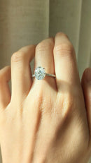 3 Carat Oval Cut Moissanite Pave Ring